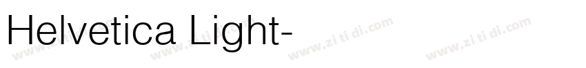 Helvetica Light字体转换
